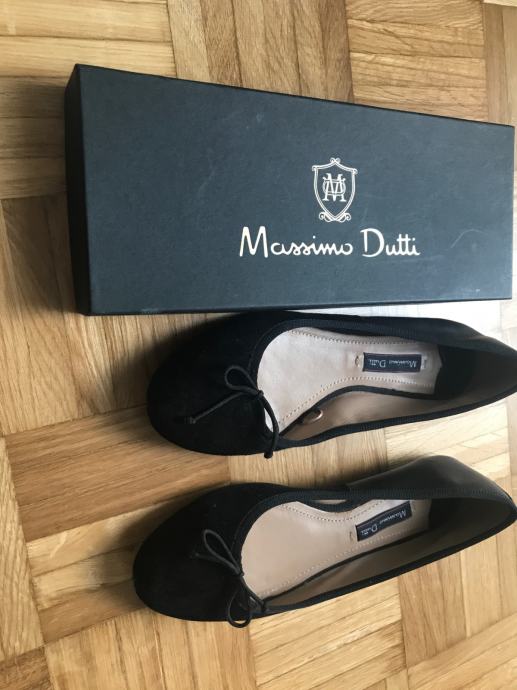 Črne usnjene balerinke Massimo Dutti, št. 37