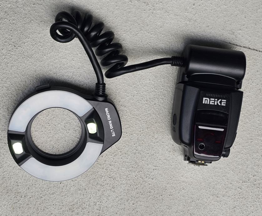 Meike MK-14EXT Macro bliskavica z obročasto LED bliskavico Speedlite s