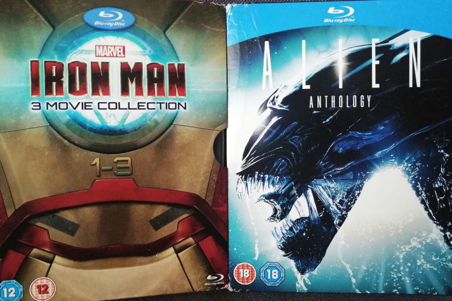 BLU RAY box set: IRON MAN 1, 2, 3 (HD trilogija)