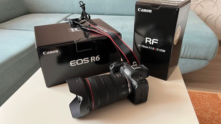 Kamera Canon EOS R6 + Objektiv Canon RF 24-70mm F2.8 novo!