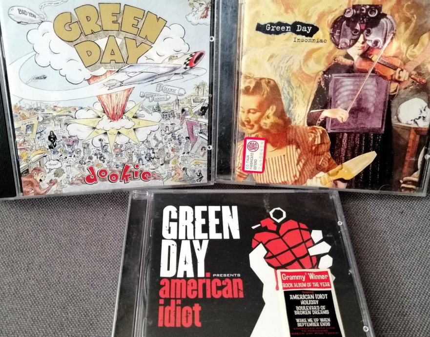 3xCD: GREEN DAY - 3 albumi: Dookie, Insomniac, American Idiot