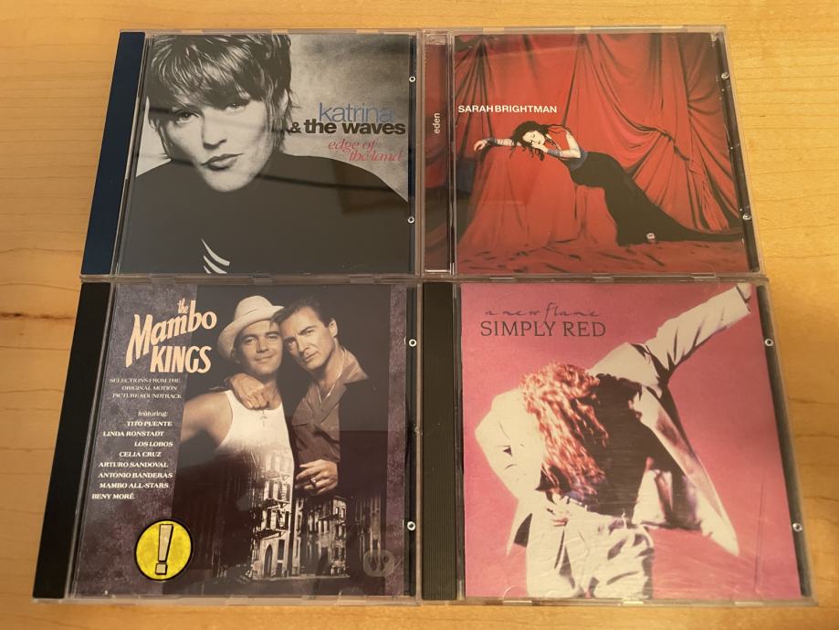 CD 4X KATRINA & THE WAVES, SARA BRIGHTMAN, THE MAMBO KINGS, SIMPLY RED