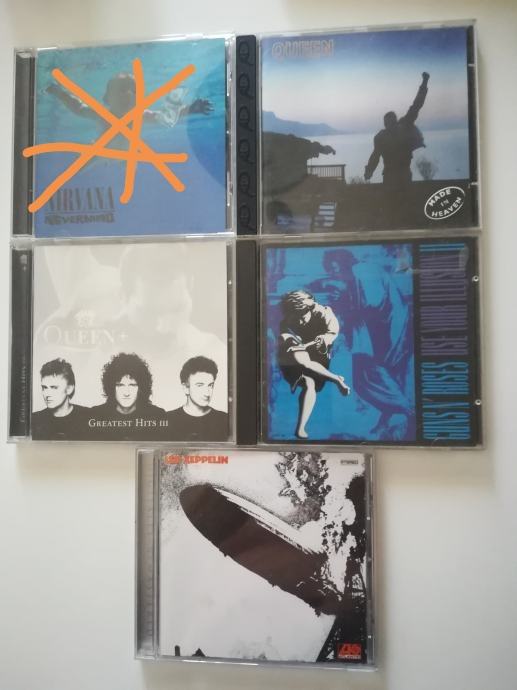 GLASBENI CD - JI - QUEEN, GUNS'N'ROSES, LED ZEPPELIN