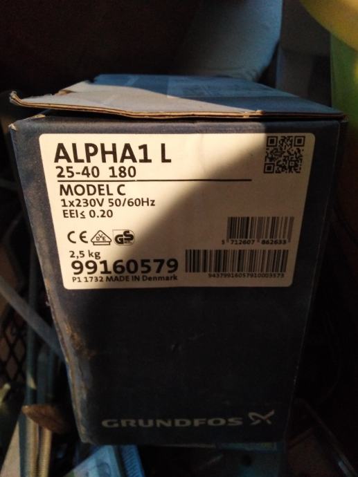 Grundfos Alpha 1L 25-40 180