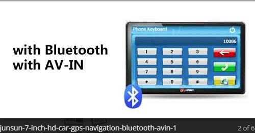 Navigacija Junsun Inch Hd Car Gps Bluetooth Wireless Avdio Phone