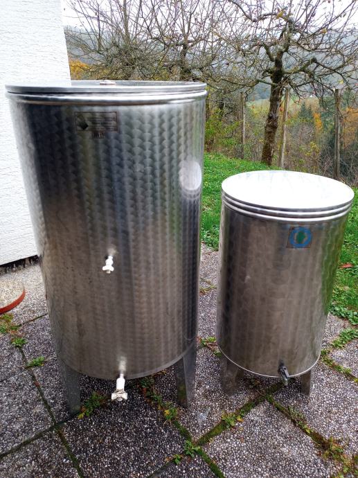 CISTERNA ZA VINO, SOK ali ŽGANJE - INOX 300l ali 100l