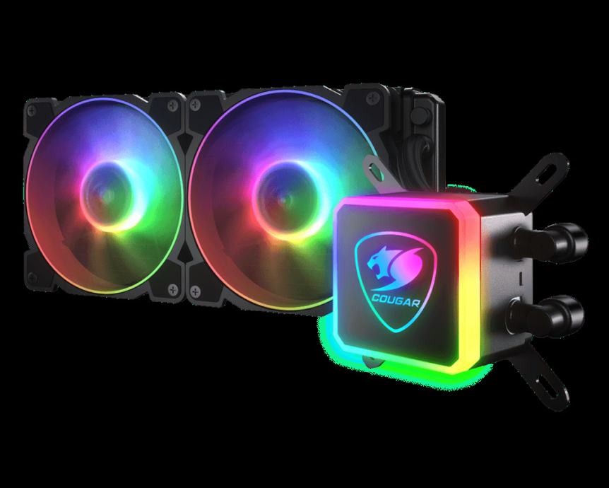 Cougar Aqua ARGB 280 AIO Liquid Cooler vodno hlajenje, 140 mm RGB vent