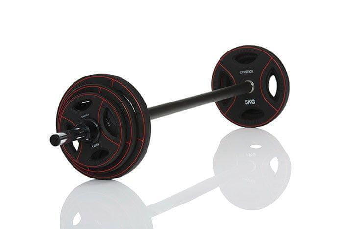 Gymstick Pro Pump Set utež, 20 kg, črno-rdeča - odprta embalaža