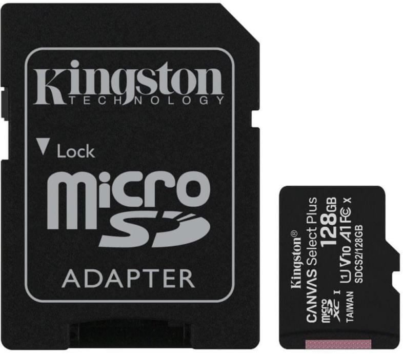 Kingston Canvas Select Plus Micro pomnilniška kartica microSDXC, 128 G