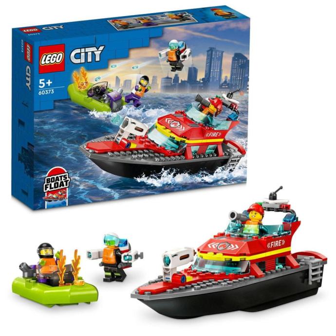 LEGO City 60373 Gasilska reševalna ladja in čoln - odprta embalaža