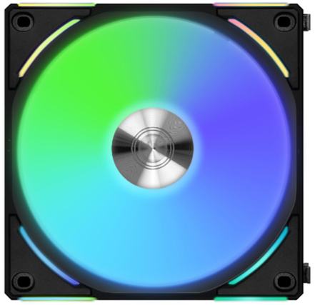 Lian Li Uni Fan AL120 V2 ventilator za ohišje, RGB, PWM, 120mm, črn (1