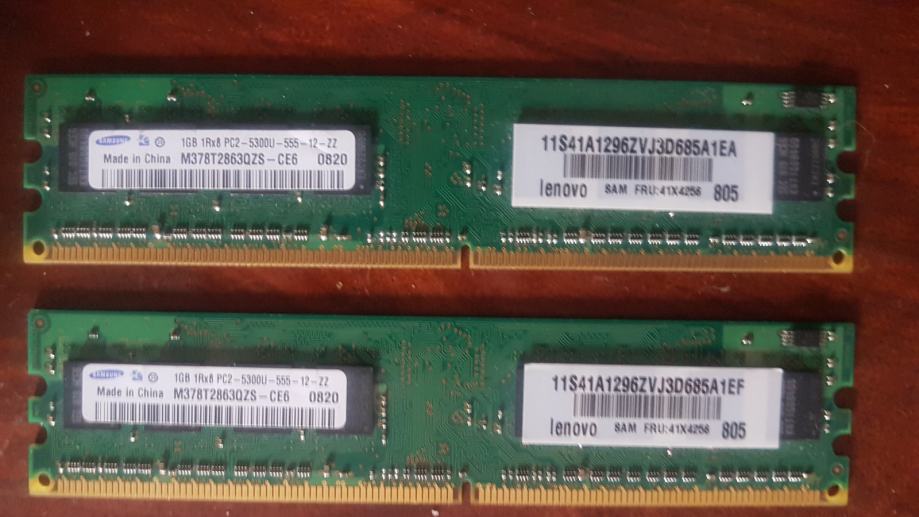 Dva para RAM 1GB x 2,DDR2 Lenovo in Team Elite DDR2 1GB x 2