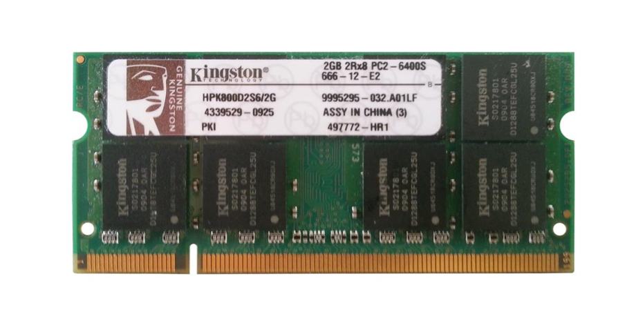 DDR2 2GB 800MHz PC2-6400 Kingston non-ECC - HPK800D2S6/2G