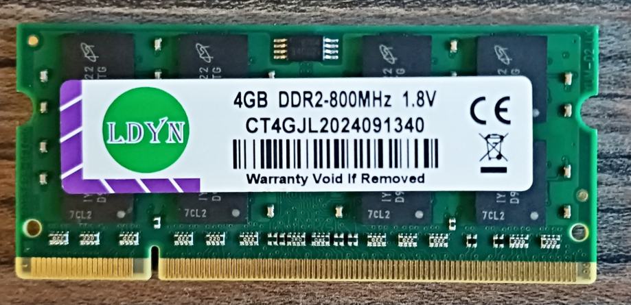 NOV & NERABLJEN 4Gb DDR2 RAM pomnilnik PC2-6400 800 Mhz za prenosnik