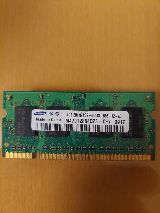 Pomnilnik RAM DDR2 2x1GB 800 MHz