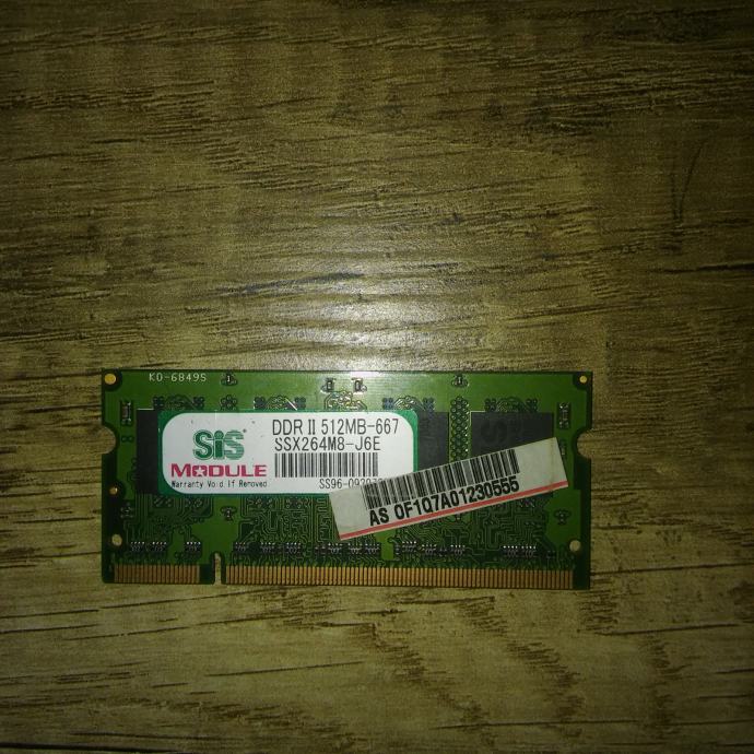 Ram DDR2 512MB za prenosni računalnik