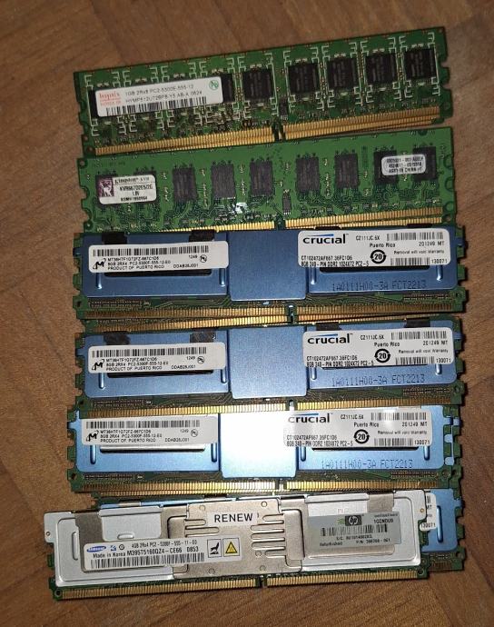 ram ddr2 ecc za serverje delavne postaje 1/2/4/8 gb na palcko