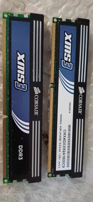 4GB (2x2GB) DDR3 Corsair Xms3 1600mhz