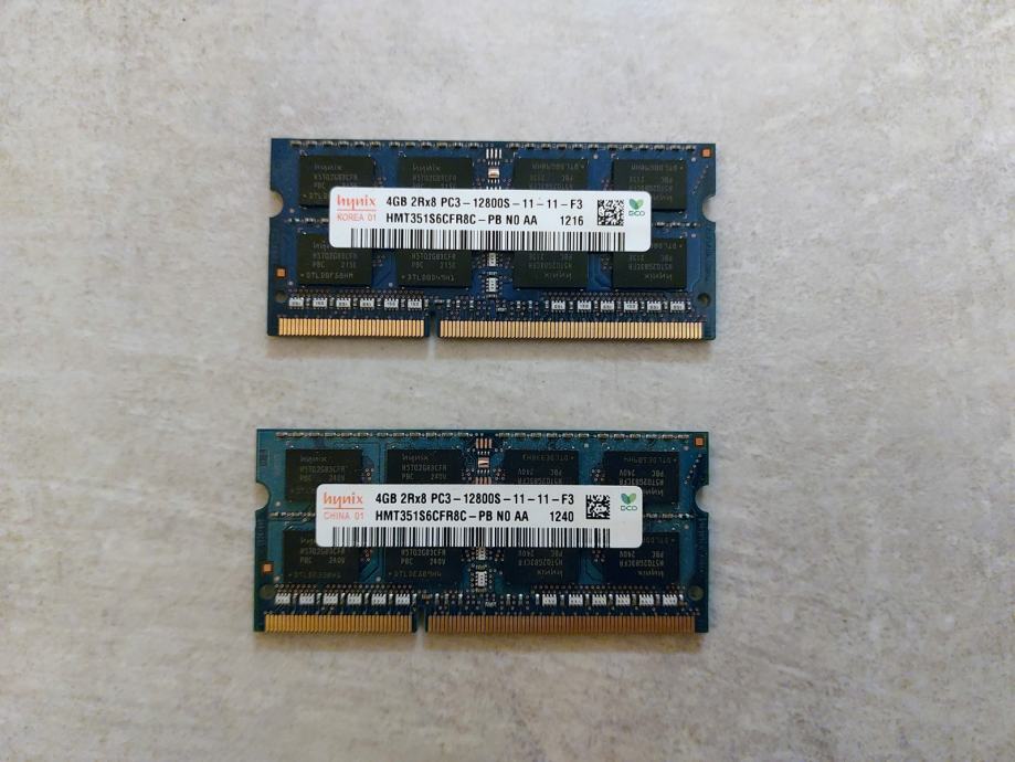 Pomnilnik za prenosnike RAM SODIMM Hynix DDR3 1600MHz 2 x 4GB