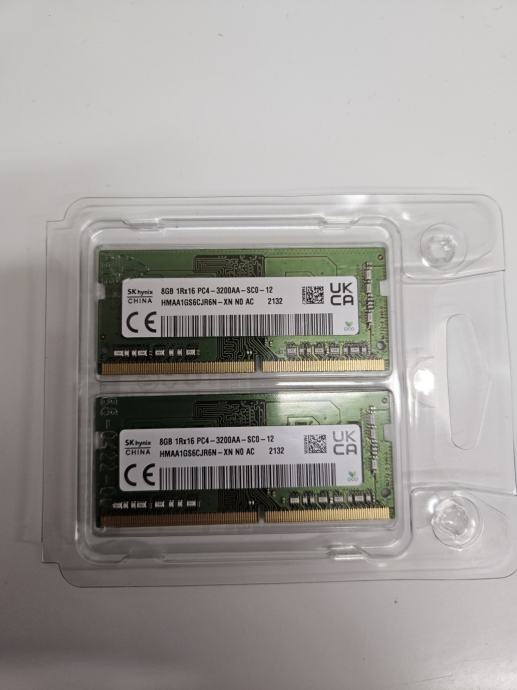 2x 8GB 3200 MHz DDR4 SODIMM RAM