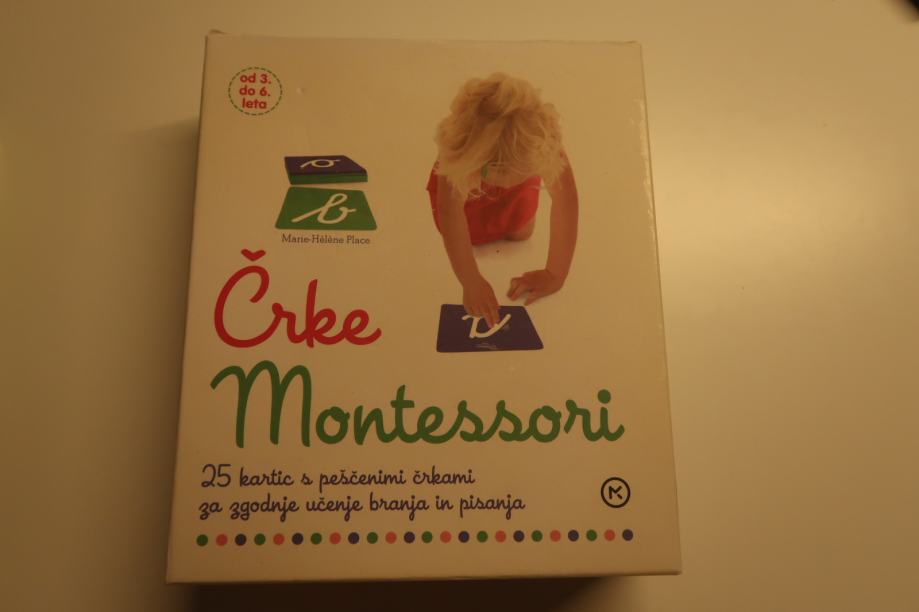 Peščene črke Montessori - male pisane črke