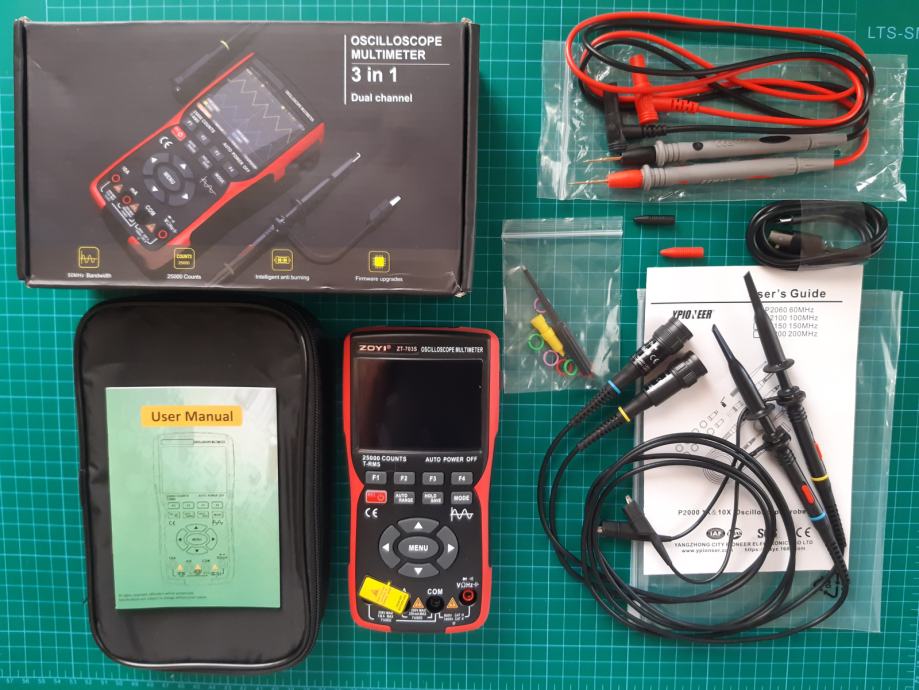 2 - KANALNI OSCILOSKOP +TRUE RMS  MULTIMETER ZOYI ZT703S (NOVO !)