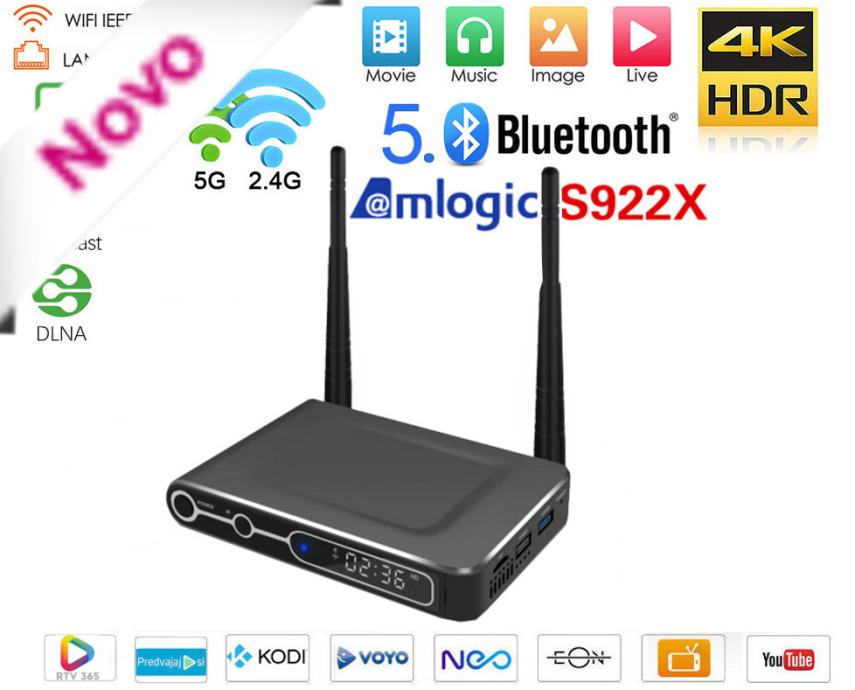 Android Box Amlogic S922x 6Core TV Box Android 9 predvajalnik 4/64GB