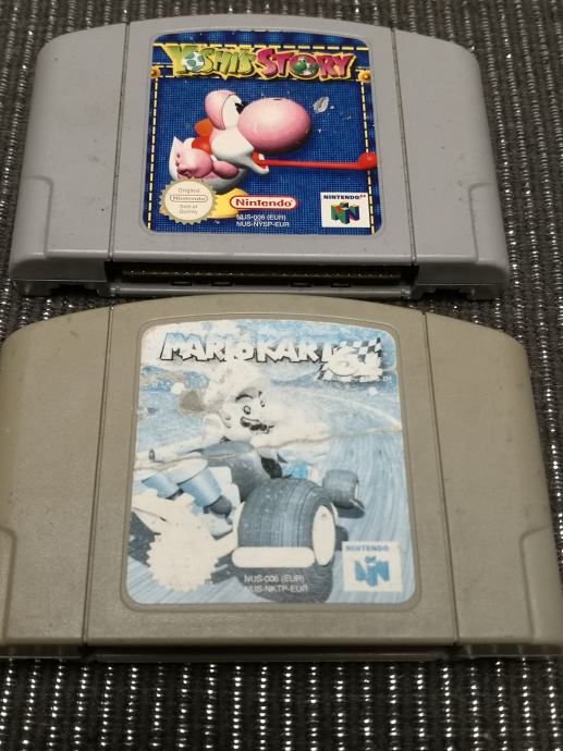 Nintendo 64 MARIO KART + YOSHIS STORY igra,