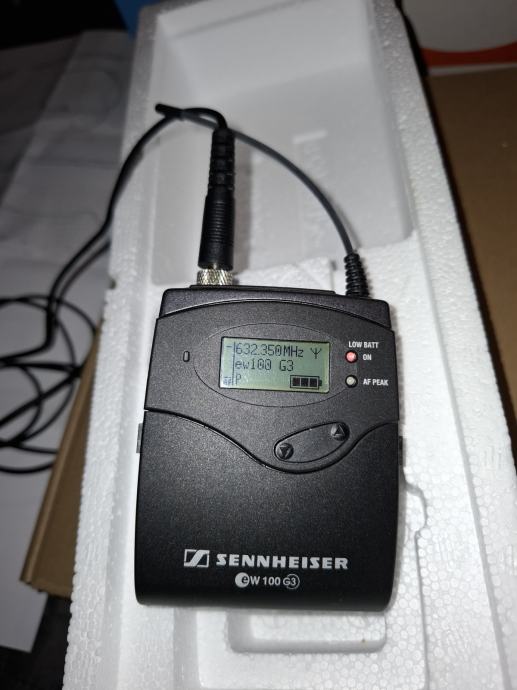 brezžični naglavni mikrofon + bodypack / SENNHEISER ME3 + EW100G3