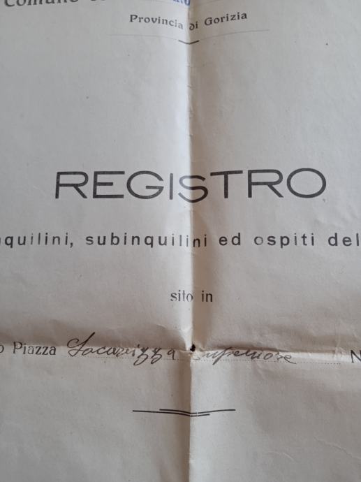 Čepovan 1938, Družinski register