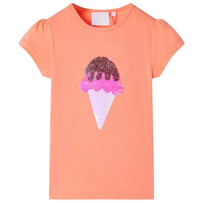 Otroška majica neon oranžna 116