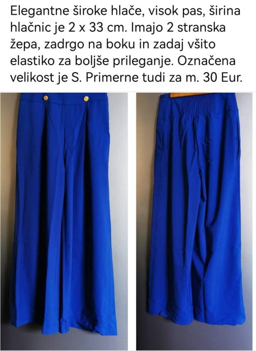 elegantne široke hlače z visokim pasom