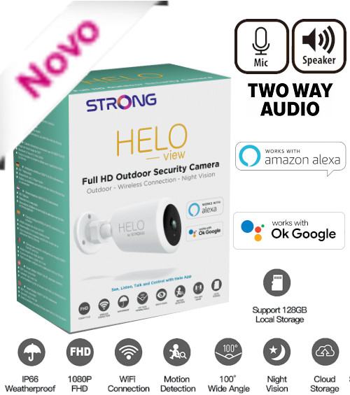 WiFi smart zunanja kamera STRONG FHD 2smerni zvok IP66 OK Google Alexa