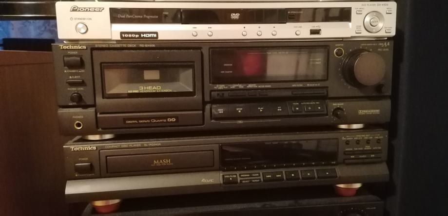 DVD Pioneer, Technics CD predvajalnik, kasetnik, Stereo Receiver