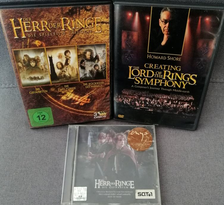 LOTR zbirka: Gospodar prstanov, Lord of the Rings 1-3, Symphony DVD+CD