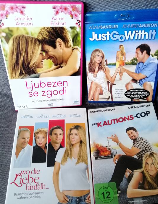 4x Aniston: Šušlja se, Ljub. se zgodi, Moja nep. žena, Lovec na glave