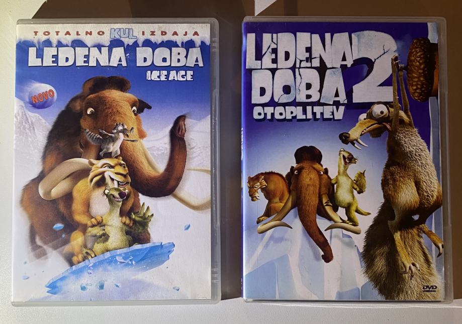 Ledena doba, prvi in drugi del / Ice Age 1+2, otroški risanki