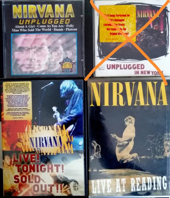 NIRVANA: Nevermind, MTV Unplugged, Reading, Live, Sold Out 2xDVD, 2xCD