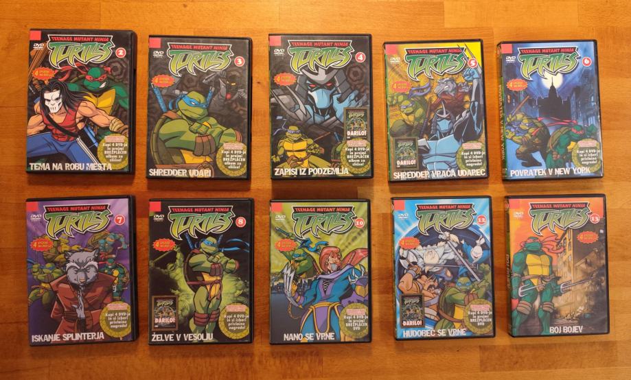 Originalne DVD risanke TMNT 1 in 2 sezona, ter Fast Foreward 8