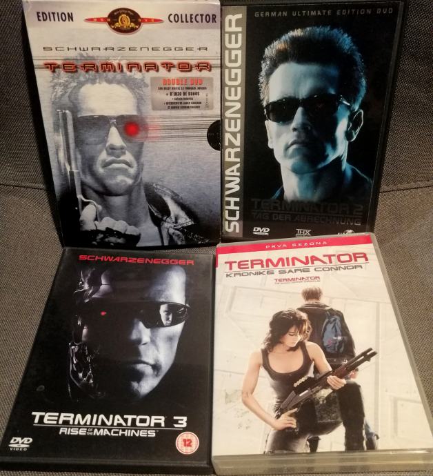 Schwarzenegger TERMINATOR 1-4, serija Sarah Connor + CD (11 diskov)