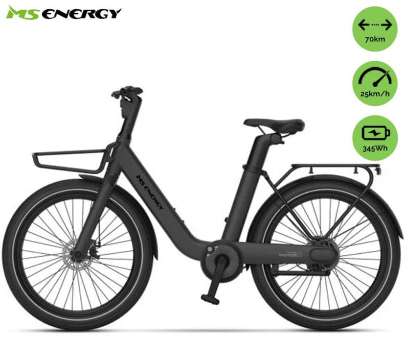 MS ENERGY Cityzen C102 električno kolo, 250W, do 70 km, sivo - odprta