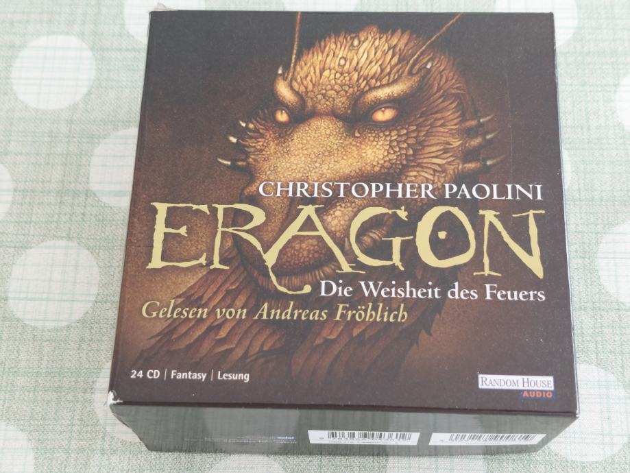 ELEKTRONSKA KNJIGA ERAGON,24 × CD,FANTASY THRILLER,L. 2008,OHRANJENA