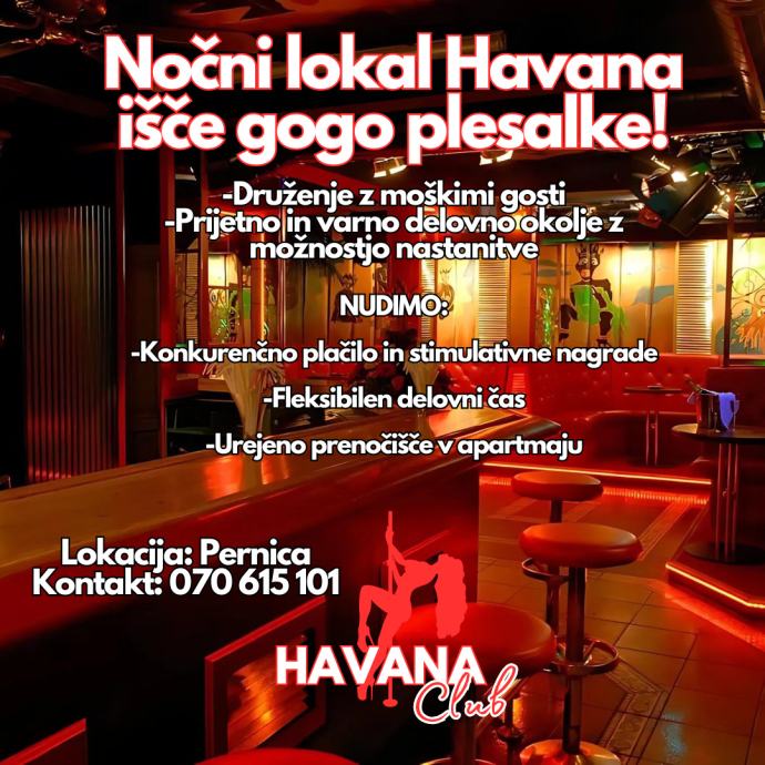 Nočni lokal Havana išče plesalke