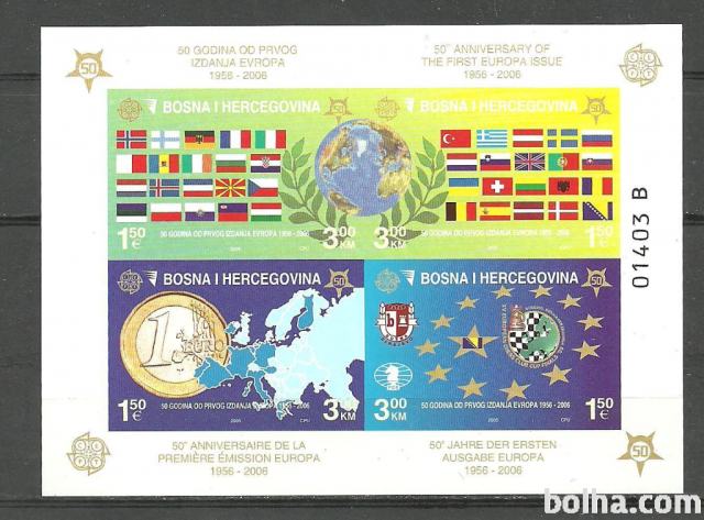 BIH (FEDERACIJA) BOSNA 2005 EVROPA CEPT ** Mi 419/422 (B27) blok nezob