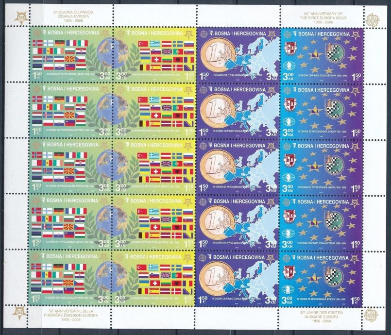 BIH (FEDERACIJA) BOSNA 2005 EVROPA CEPT ** Mi 419/422 * cela pola (F1)