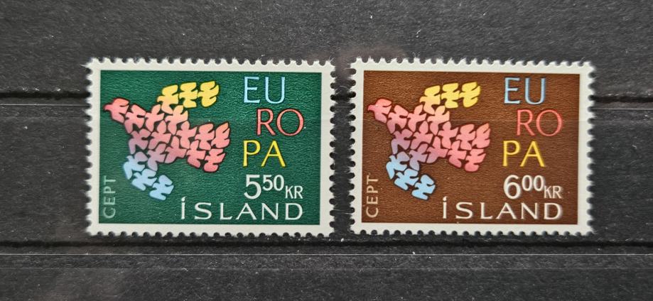 Evropa, CEPT - Islandija 1961 - Mi 354/355 - serija, čiste (Rafl01)