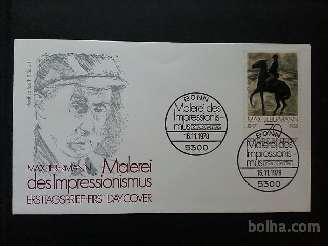 fdc - slikarstvo - Nemčija 1978 - Mi 986/988 (3 kosi) (Rafl01)