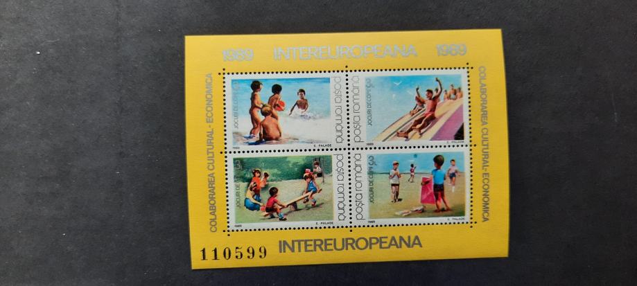 Intereuropa (II) - Romunija 1989 - Mi B 254 - blok, čist (Rafl01)