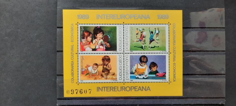 Intereuropa (I) - Romunija 1989 - Mi B 255 - blok, čist (Rafl01)