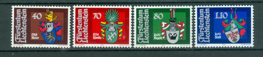 Lihtenštajn 1980 grbi serija MNH**